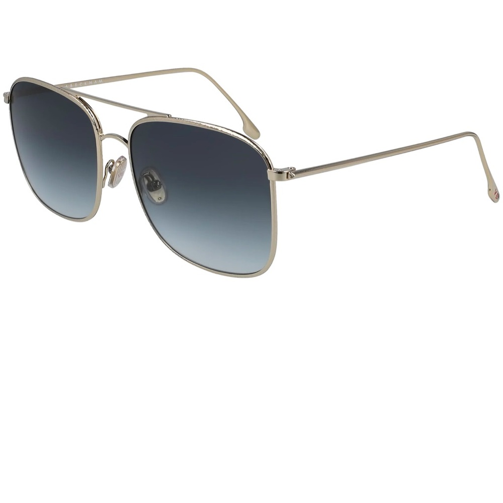 Victoria Beckham Gold-Tone Navigator w/ Gradient Lens